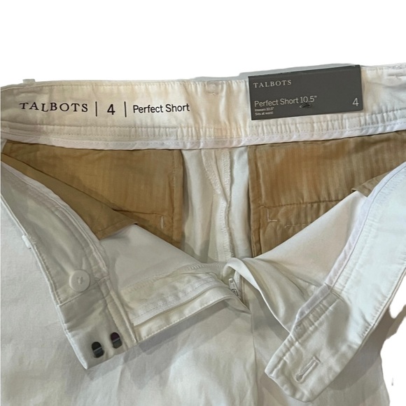 NWT Talbots Perfect Shorts 10.5 inch White - Picture 4 of 5